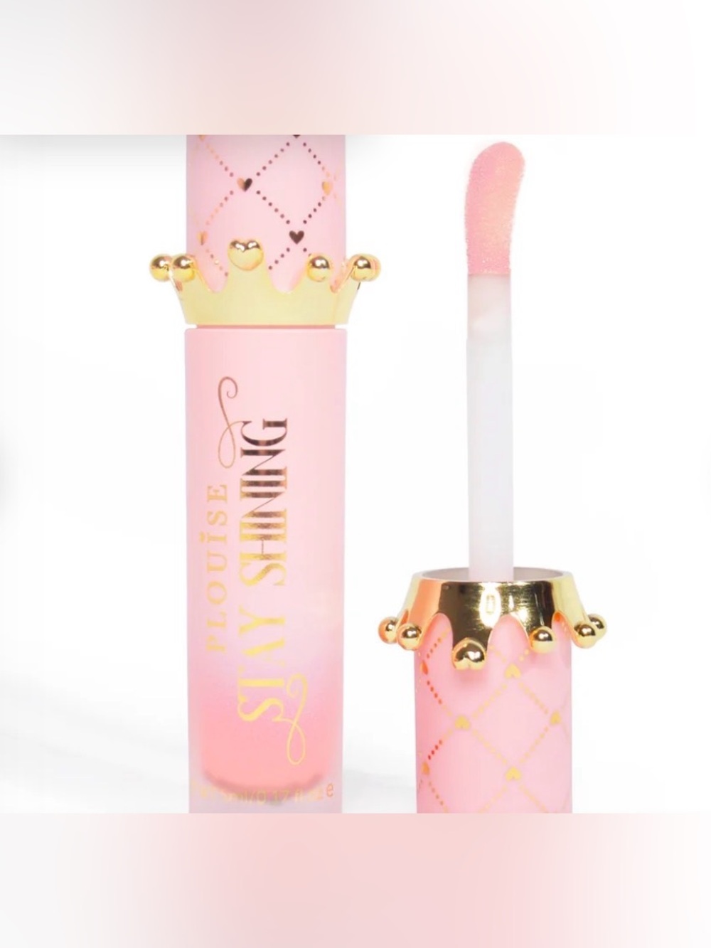 Birthday Cake, New No Box, P.Louise Stay Shining Crown Glossy Lip Oil.